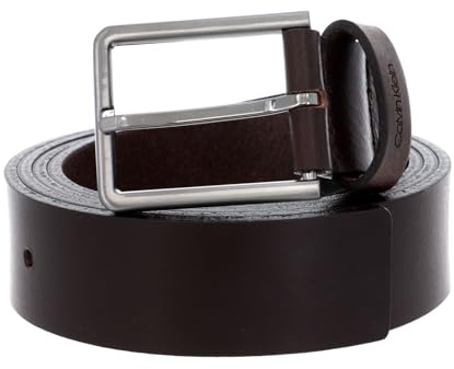 Calvin Klein Herren Gürtel 3.5 cm Essential Belt Ledergürtel, Braun (Dark Brown), 85 cm