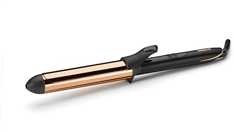 BaByliss C459E Tenacilla Titanium Brilliance 32mm, Rizador de pelo con pinza, Barril extralargo de auténtico Titanio, 6 Temperaturas