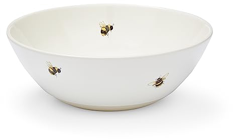 Cooksmart British Designed Serving Bowl | Salad Bowl Perfect for The Dinner Table | Serving Bowls Great for Serving Pasta, Salad, Snacks, Deserts - Bumble Bees