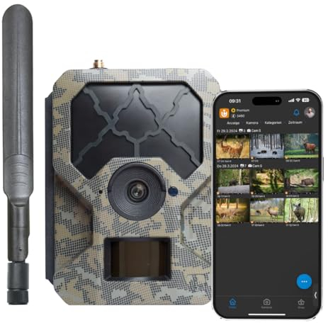 icuserver ICU CLOM Cam-S 4G Outdoor Wildkamera mit Handyübertragung und Bewegungsmelder – Nachtsicht, SIM-Karte & 16GB SD-Karte Inklusive, 62° Objektivwinkel, Überwachung via ICU App