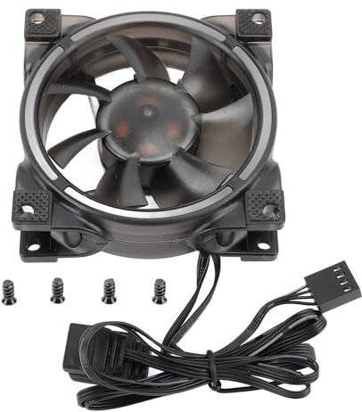 Ventiladores de PC PWM, Ventilador Enfriador de Caja ARGB de 80 Mm, Ventilador de Computadora Silencioso PWM con Rodamiento Hidráulico MFDB, Ventiladores de Caja de 26,5 CFM,