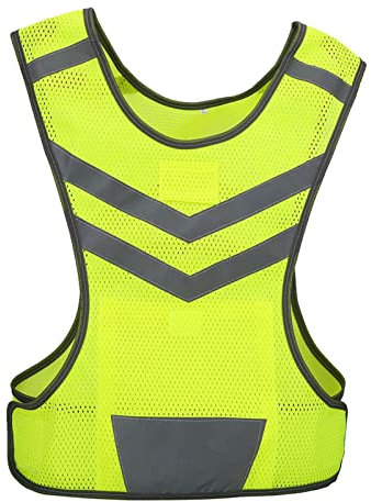 flexman Reflektierende Laufweste, Hohe Sichtbarkeit, Verstellbare Reflektierende Sicherheitsweste, Arbeits und Bauweste für Outdoor Sportarten, Radfahren, Laufen, Wandern