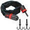 Fahrradschloss Zahlenschloss Fahrradschloss Hohe Sicherheit Bike Lock mit 4-Stelliger, 60cm Fahrrad Schloss Kettenschloss Fahrrad Schloß, Fahrradschloss mit Zahlencode für Bikes Motorrad E Scooter