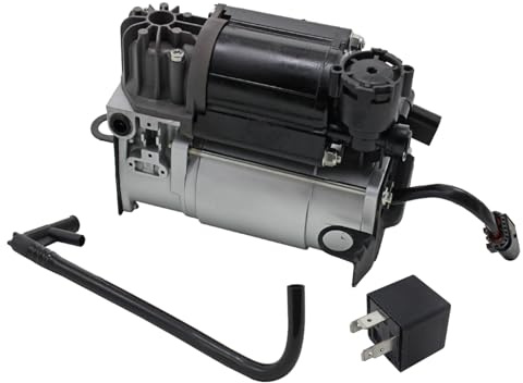 LUFASODERLING W220 Compressore Sospensioni Pneumatiche + Relè + Tubo per Mercedes-Benz W220 W211 W219 S211 CLS C219 CLS280 CLS300 CLS320 CLS350 CLS500 CLS55 AMG CLS63 AMG 2113200304 2203200104