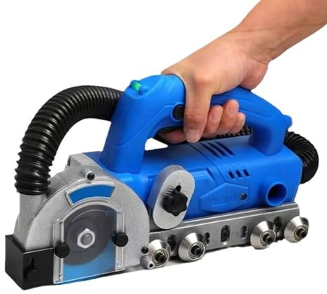 BDJSN Limpiador De Juntas Eléctrico De 1200 W, Máquina Portátil Autoaspiradora para Abrir Juntas De Baldosas De 9000 RPM, con Juego De Herramientas, Ranuradora Multifuncional