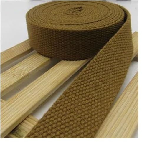 WEOKDFHA sadelgjord 5 meter 25 mm kanvas band bältesväska sadelgjord nylon ryggsäck band sytillbehör (Khaki)