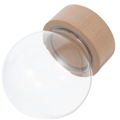Veemoon Globo de Nieve de Cristal con Base de Madera Kit DIY para Hacer Bola de Nieve Decorativa con Caja de Música Integrada Esfera Transparente para Manualidades y Exhibición Navideña
