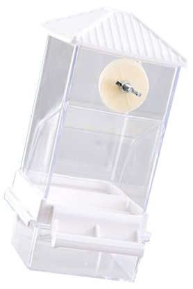 MHADBKH Distributeur de nourriture automatique transparent pour perroquets avec grand rangement et entretien facile