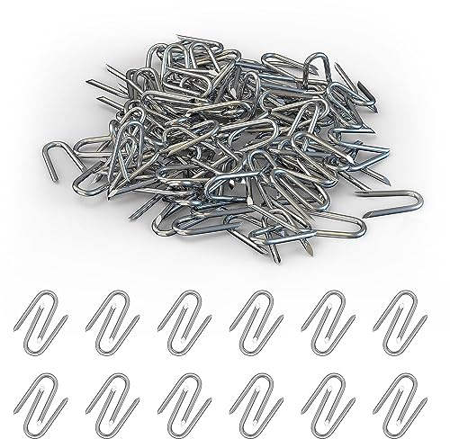 20mm Galvanised U Nails Netting Staples 200g (Approx 180pcs) - Ideal for Chicken Wire, Wire Mesh Fencing, Garden Mesh, and More - Fence Staples in Handy Plastic Case