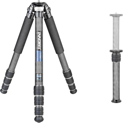 Kolfiberstativ- INNOREL CT85C Utan huvud Super professionellt bärbart resestativ för DSLR -kamera Kraftigt stöd för kompakt stativ 32 mm/1,26 tum rör Max belastning 55 kg/25 kg med kort mittkolumn