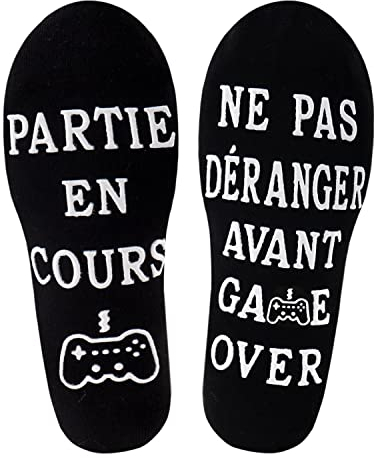 Merclix Chaussette Homme Rigolote Humour, Idée Cadeau Anniversaire Personnalisé Rigolo pour Collègue Meilleure Amie Ado Garçon Frere 43-46 Pour Fete des Peres