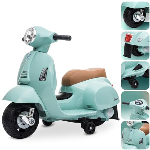 Vespa Kinderroller Elektroroller Kinder Elektrofahrzeug Kinderfahrzeug (Grün)