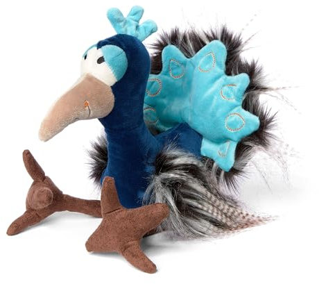 Plüschtier Pfau Ciao, Kikeriki für Kinder und Erwachsene zum Sammeln, Schenken, Spielem, Schmusen