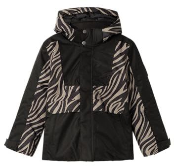 NAME IT NKFSLOPE10 SKI Jacket AOP FO Chaqueta de Nieve, Desert Taupe/AOP:Zebra, 146 para Niñas