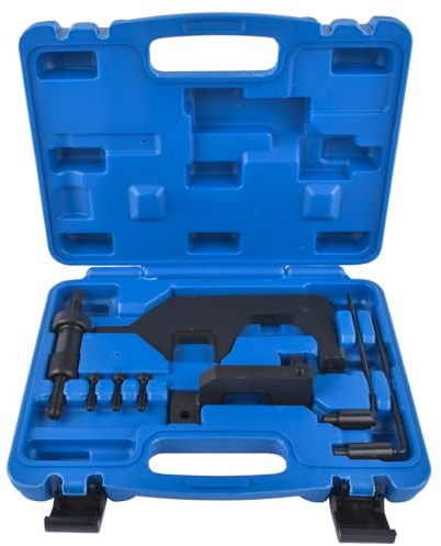 Bisenya 8tlg Zahnriemen Werkzeug Motor Einstellwerkzeug Steuerkette Werkzeug für die Ausrichtung der Nockenwellen Kompatibel mit N13 N18 F20 F30 E55 R56