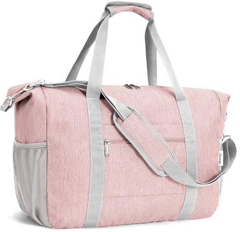 Narwey para Avión Easyjet Bolsa de Viaje 45X36X20 Equipaje de Mano Plegable Bolsa de Weekend Equipaje de Cabina Hombre Mujer 25L (Rosa)