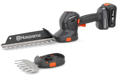 Husqvarna Aspire S20-P4A Cisaille à gazon et à arbustes sans fil 18 V avec lame à arbustes 220 mm et lame de cisaille 130 mm (avec batterie et chargeur)