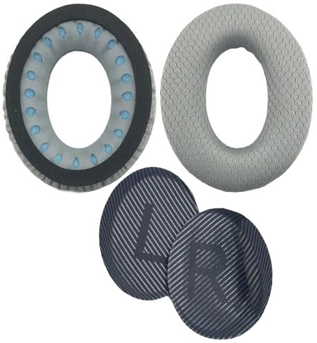 Traspirante Sopra Ear Cuffia Earpads Set Con Isolamento Rumore Memory Foam Per QC35 Cuffie