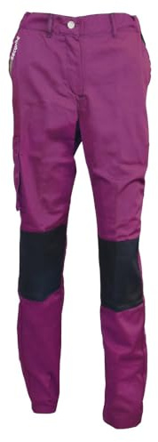 Fashion Sécurité Pantalon de Travail Femme Violet et Noir Résistant, Confortable et Tendance - Bricolage et Jardinage - 48