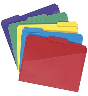Smead Poly File Folders with Pockets, Folders for Documents, 1/3-Cut Tabs, File Folders Letter Size, Office Supplies, School Supplies, Set of 30