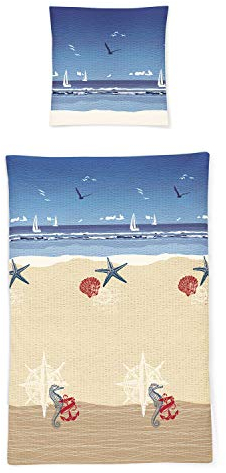 Irisette Seersucker Bettwäsche Calypso 8163-20 (135x200 cm + 80x80 cm)