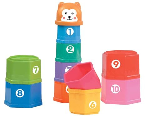 Teorema 64171 - Torre Colorata con Lettere e Numeri da Impilare, Multicolore
