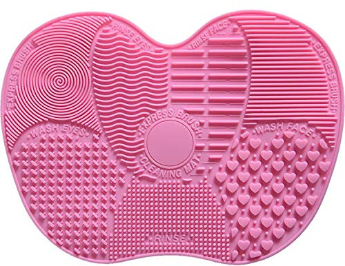 Silikon-Schminkpinsel-Reinigungsmatte (Pink)