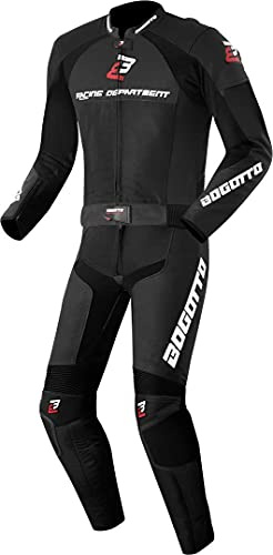 Bogotto Losail wo stycke motorcykel läder kostym, schwarz, 48