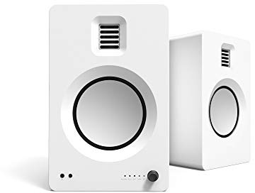 Kanto TUK Powered Speaker with Headphone Out | Built-in USB DAC | Dedicated RCA with Phono Pre-amp | Bluetooth | AMT Tweeter | 5.25 Driver | Pair | Matte White