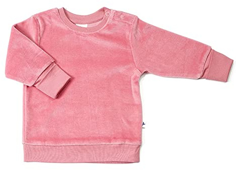 Leela bomull unisex barn nickel sweatshirt, altrosa tröja, Altrosa, 74-80