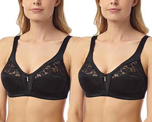 undercover lingerie 2 x Non Wired Bra BR404 Black 34E