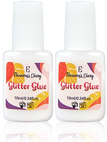 Body Glue for Glitter Tattoos, Eleanore's Diary 10ml*2 Art Glue, Odourless & Non Toxic, Suit for Skin Chunky Makeup, Beach Parties, Music Festival, Carnival, Cosplay, Summer Holiday, Easter, Gemstones