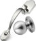 Türdrücker Set Haustür Eingangstür Griff Set mit Hochtknauf für Rechts- und Linkshänder Türen Innen und Außen Eingang Durchgangsschloss Satin Nickel