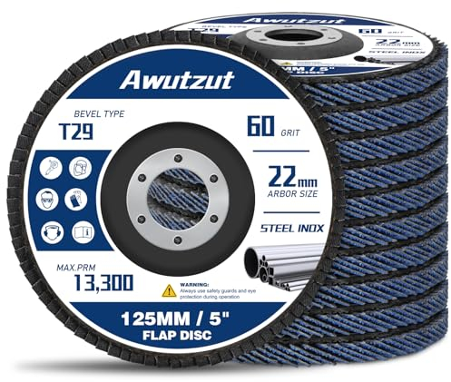 Flap Discs 125mm 60 Grit Grinding Discs T29 for Angle Grinder Grinding Wheel & Discs (10PCS)