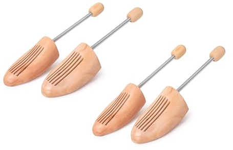 Kaps Schuhspanner aus Holz, Doppelpack Schuhformer aus Nachhaltigem Buchenholz, Geeignet Für Leder & Veloursleder, Erhält die Form, Absorbiert Feuchtigkeit, Verlängert die Lebensdauer (L40 - M41)