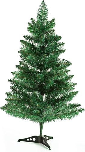 2ft Artificial Christmas Tree - 58cm Green Mini Pine Xmas Tree with Stand, Perfect for Indoor Desktop & Tabletop Holiday Decorations
