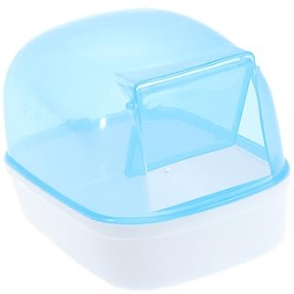 Milisten Bañera para Hámster y Roedores Pequeños, Baño de Plástico Resistente, Tamaño Compacto, Uso para Jaulas y Hábitats, Color Aleatorio, Apto para Hámsters, Jerbos y Ratones