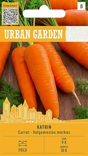 Organic Way | Zanahorias - KATRIN Semillas de huerto | Variedad precoz dulce | Raíces lisas 11–13 cm | Sin cabeza verde | Frescas o conservación | 1 sobre