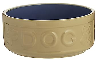 Mason Cash Cane & Blue Dog Bowl 15 cm Ceramic Pet Food & Water Bowl for Medium & Large Dogs, 700ml Capacity, Non Tip, Dishwasher, Freezer & Microwave Safe