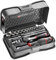 FACOM - Coffret Douilles 1/4 6 Pans Métriques - R.161-3P6 - 19 Pièces avec 1 Cliquet, 13 Douilles, 2 Rallonges, 1 Cardan, 1 Poignée Coulissante, 1 Poignée de Tournevis - Coffret et Plateau Inclus