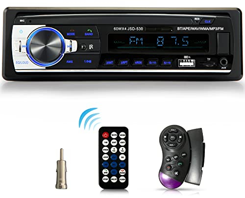 iFreGo autoradio Bluetooth 7 Farben Radio mit Bluetooth Freisprecheinrichtung Auto Radio, Autoradio mit 2 USB/AUX/TF/MP3,FM Autoradio 1din Fernbedienung Unterstützung für iOS/Android