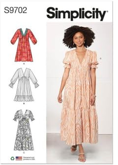 Simplicity SS9702Y5 Misses Empire Dress Y5 (18-20-22-24-26)