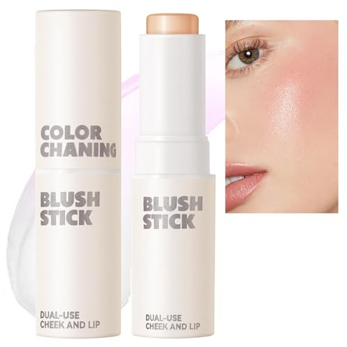 Cream Blush Stick, Temperature Change Blushers For Cheeks Mature Skin Make Up Creamy Lightweight Versatile Natural Glow For All Skin