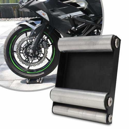 Runfarr Soporte Rueda Moto,Caballete Trasero Delantero Moto,Rodillo de Rueda Delantera Trasera para la mayoría de Bicicletas de Calle