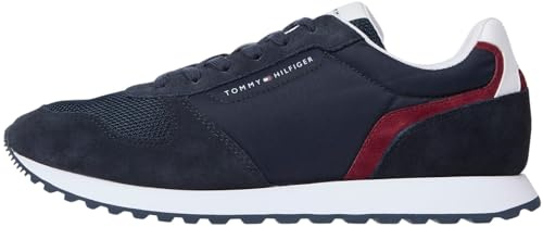 Tommy Hilfiger Herren Runner Sneaker New Eva Summer Nylon Pop aus Wildleder, Blau (Desert Sky), 44