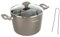 Pentola pasta 22 cm tortora con 2 cestelli e coperchio