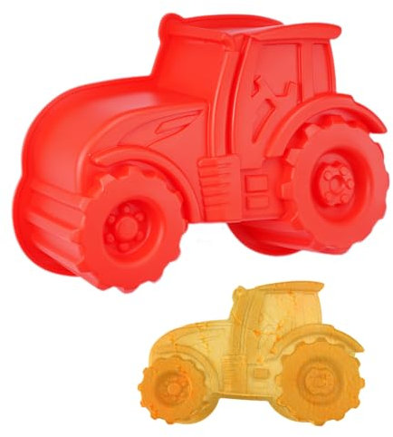 Stampo da Dessert per Auto, 25.5x16.5cm Stampo per Torta Trattore, Stampo Silicone Trattore 3D, stampo in Silicone per Pasticceria a Forma di Auto, per Preparare Torte, Pane, Cioccolatini, Pasticcini