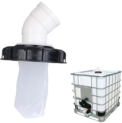 IBC - Filtro per acqua piovana, 45°IBC, in nylon, 165 mm,Serbatoio Acqua Pioggia IBC Con Coperchio,IBC filtro acqua piovana,Adatto per contenitori IBC con cisterna per acqua piovana