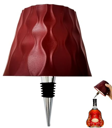 Genérico Lampara botella vino, lámpara de botella lampara para botella sin cable LED recargable de 3 colores regulable, control táctil de la lámpara de mesa de la batería para el hogar, bar (Rojo)