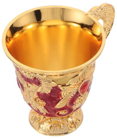 MUCKLILY Doré Rétro à Motif Floral Coupe à Vin Pour Banquet Bar Et Décoration De Fête